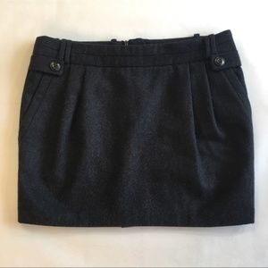 Reserved Gray/Black Wool Mini Skirt w/ Pockets